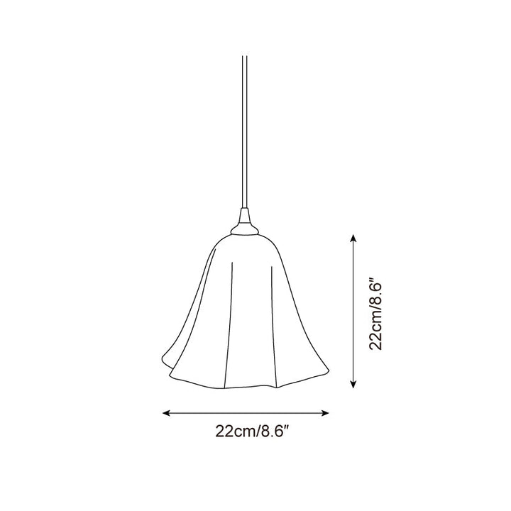 Glacea Suspension Silhouette de Cloche Fleur - Neutralighting