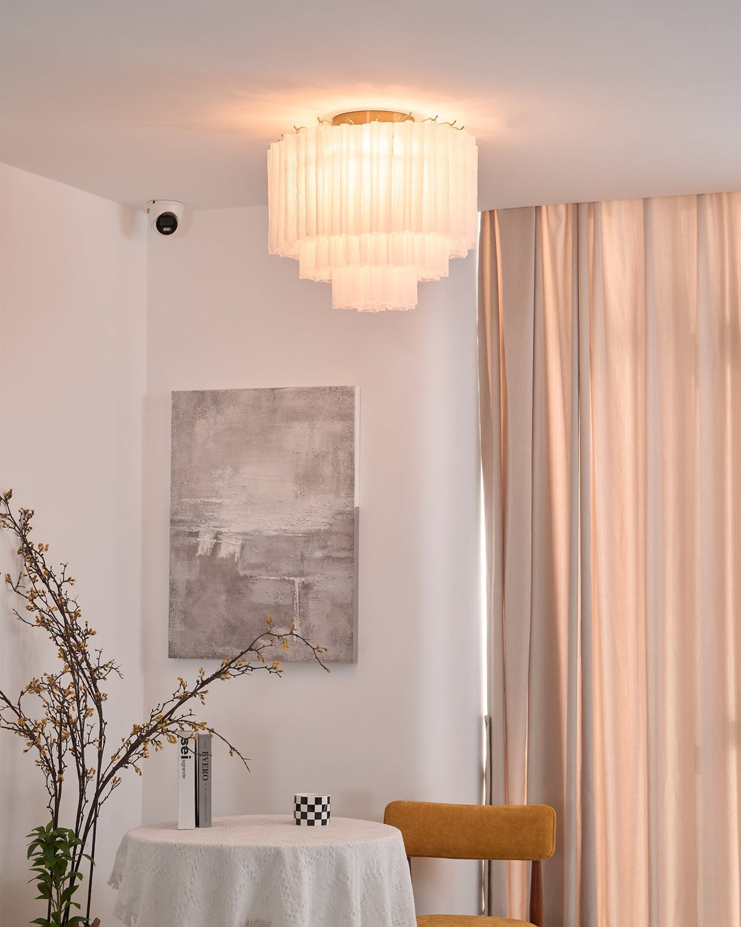 Aurora Plafonnier Blanc Murano Verre Superposé Élégant Moderne - Neutralighting