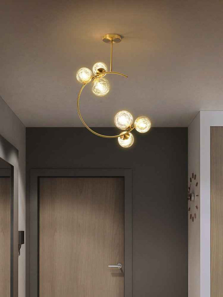 Valentina Boule de Verre Bulles Lampes Suspendues Lampes Dorées Suspension - Neutralighting