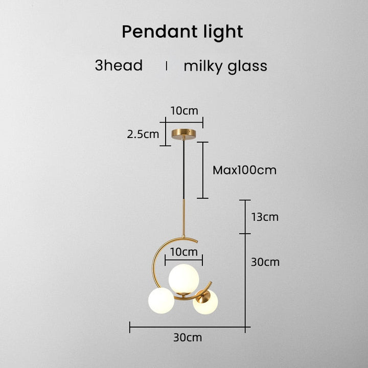 Valentina Boule de Verre Bulles Lampes Suspendues Lampes Dorées Suspension - Neutralighting
