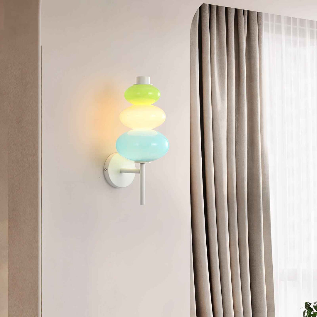 Pebble Verre 17.5cm Blanc LED 15W