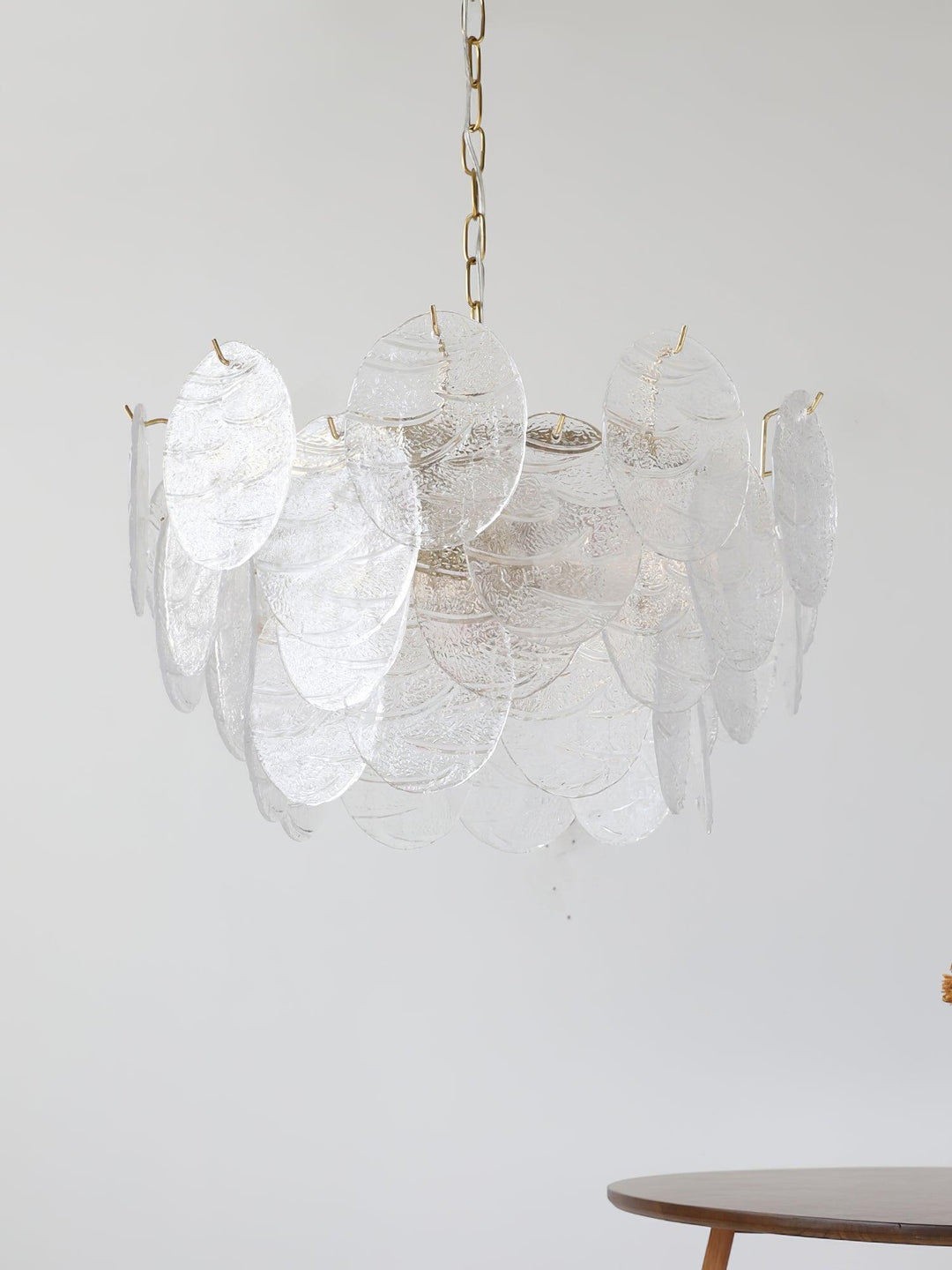 Lustra Chandelier Disque en Verre Doré - Neutralighting