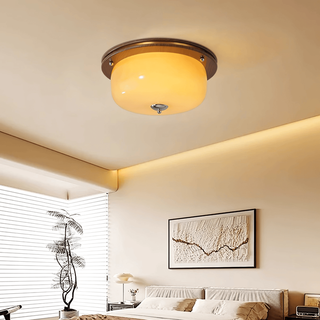 Vetheel Plafonnier Art Nordique Haut de Gamme en Verre Dôme - Neutralighting