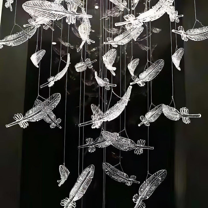Aetherial Chandelier Feuille en Verre - Neutralighting