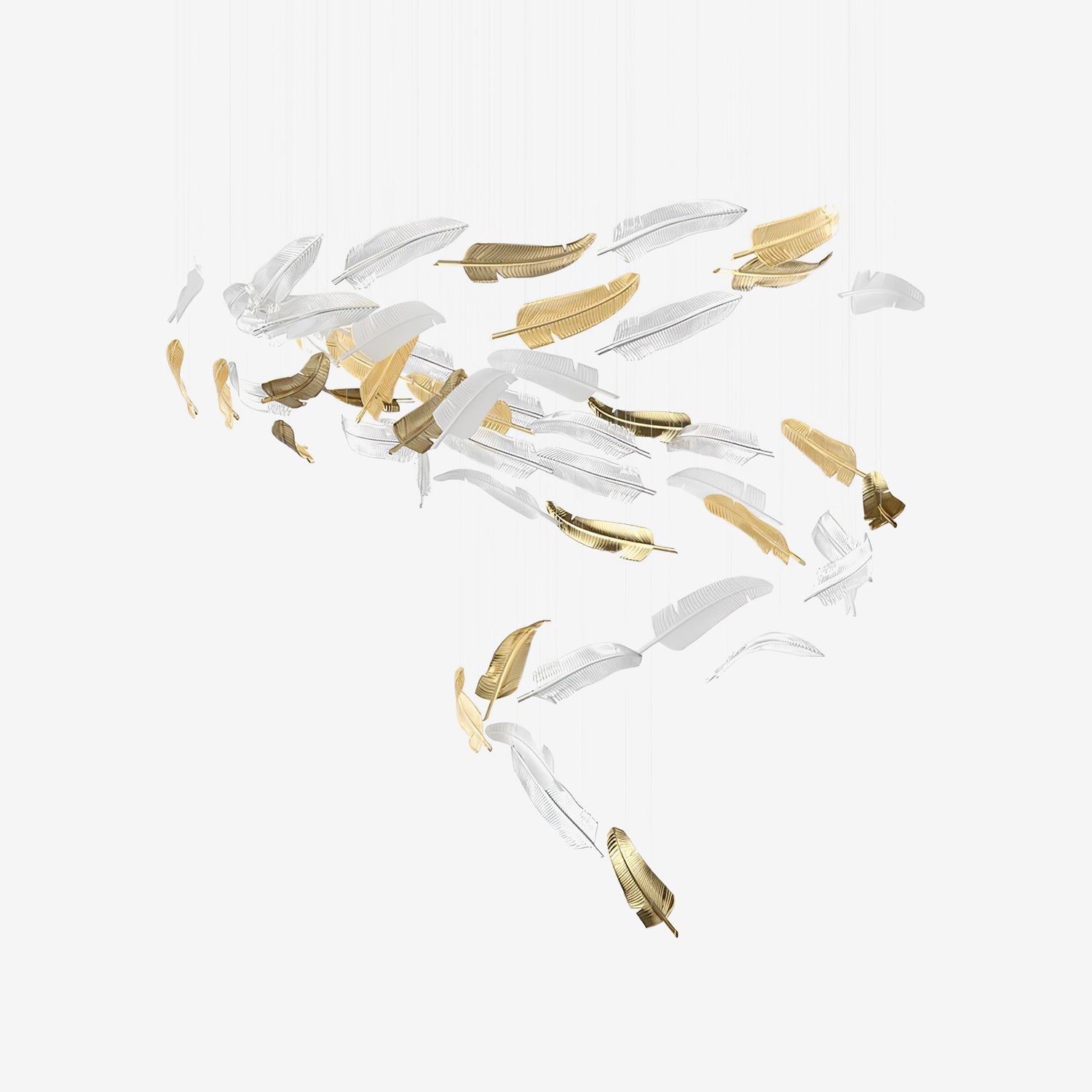 Aetherial Chandelier Feuille en Verre - Neutralighting