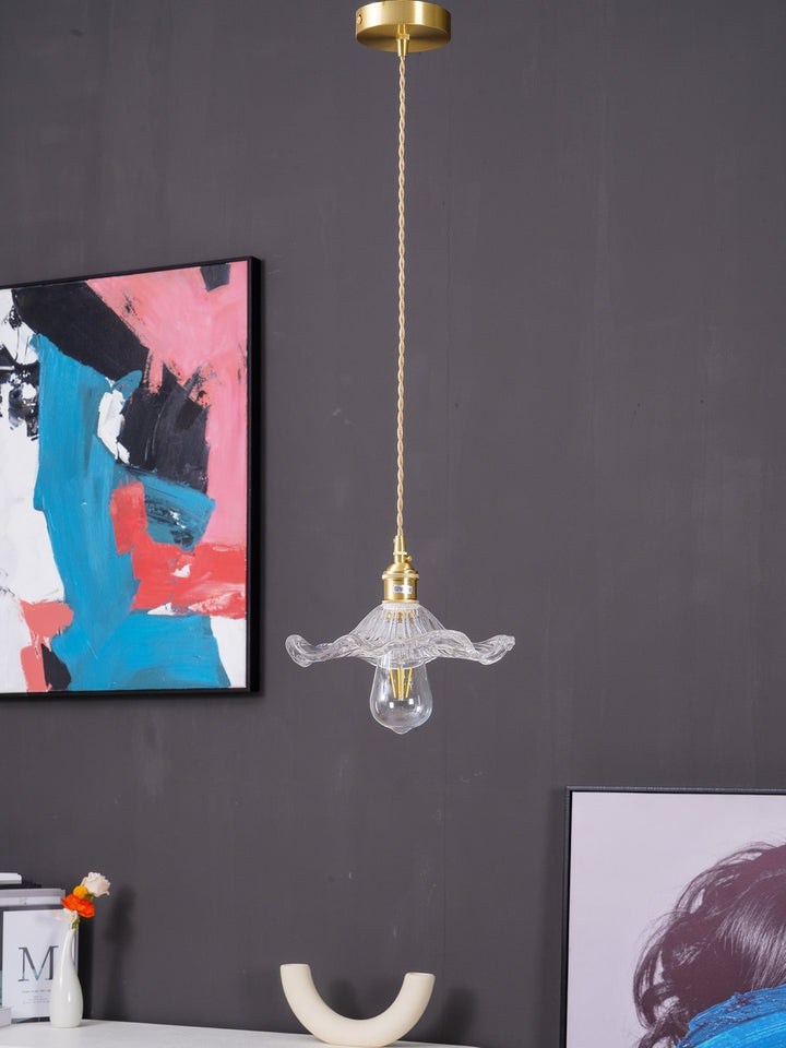 Nerisse Suspension en Verre et Laiton Vintage - Neutralighting