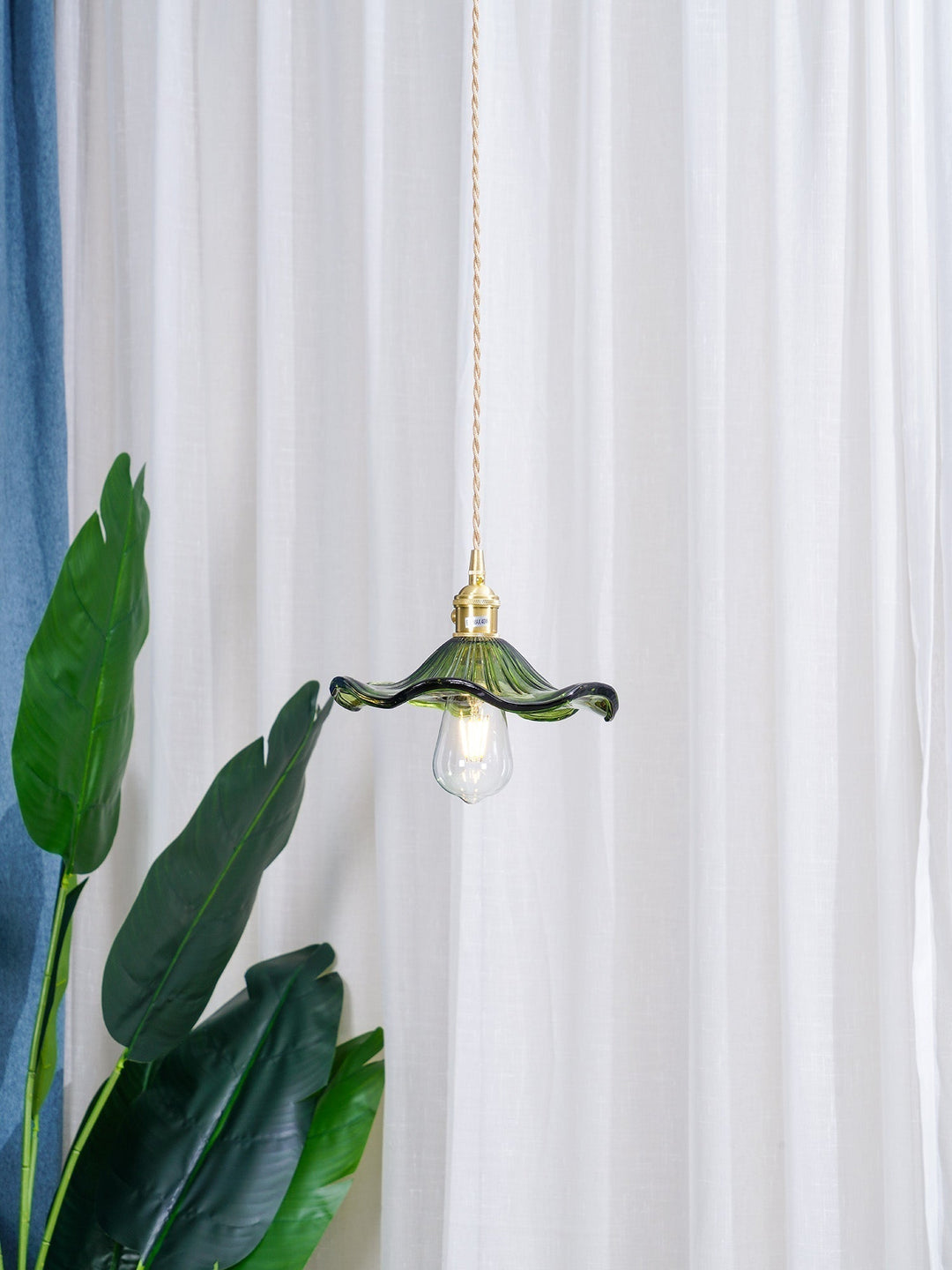 Nerisse Suspension en Verre et Laiton Vintage - Neutralighting
