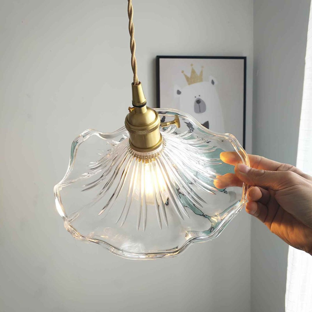 Nerisse Suspension en Verre et Laiton Vintage - Neutralighting