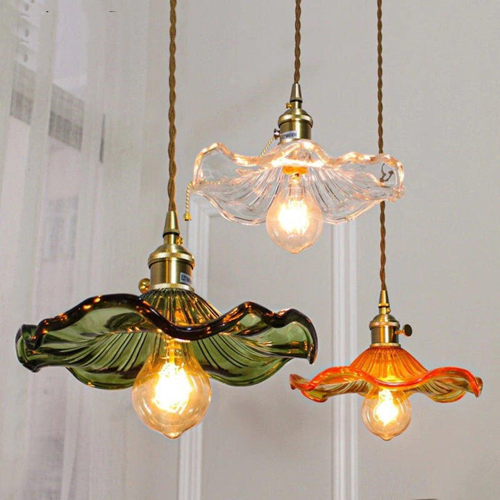 Nerisse Suspension en Verre et Laiton Vintage - Neutralighting