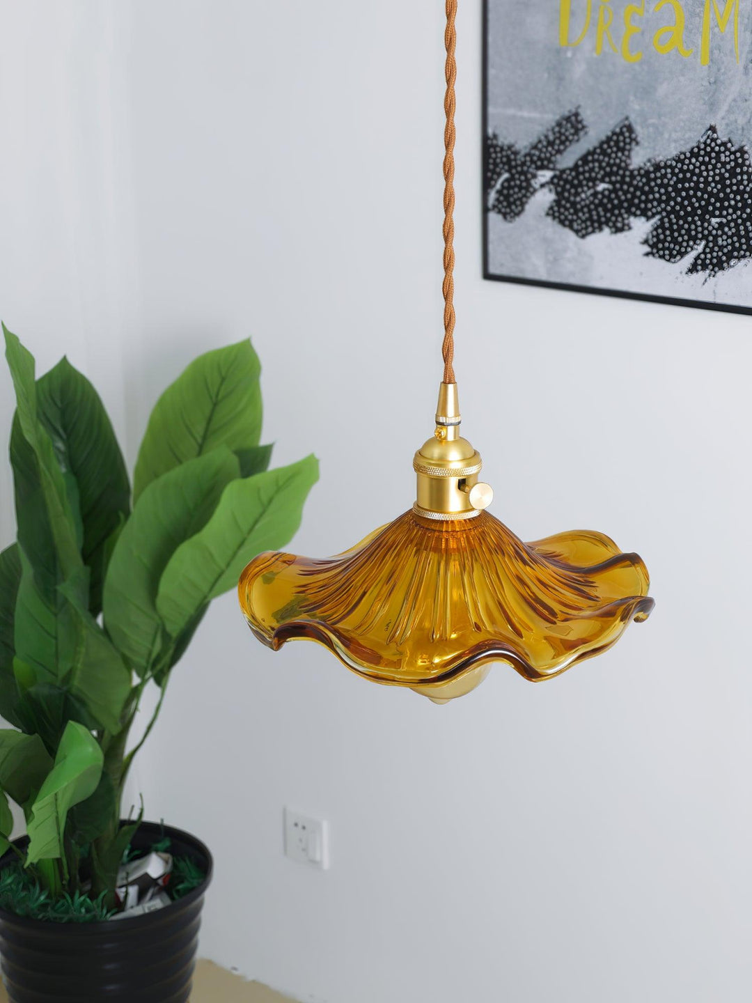 Nerisse Suspension en Verre et Laiton Vintage - Neutralighting