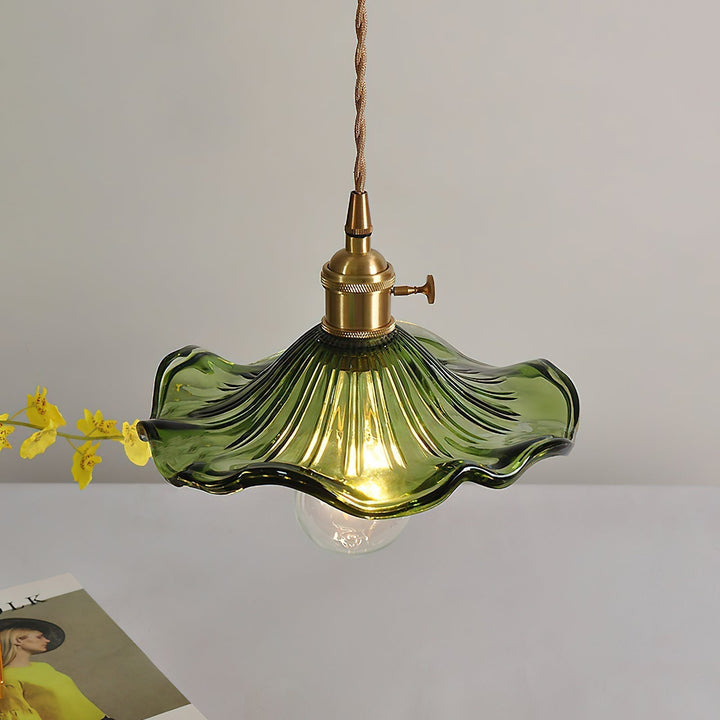 Nerisse Suspension en Verre et Laiton Vintage - Neutralighting