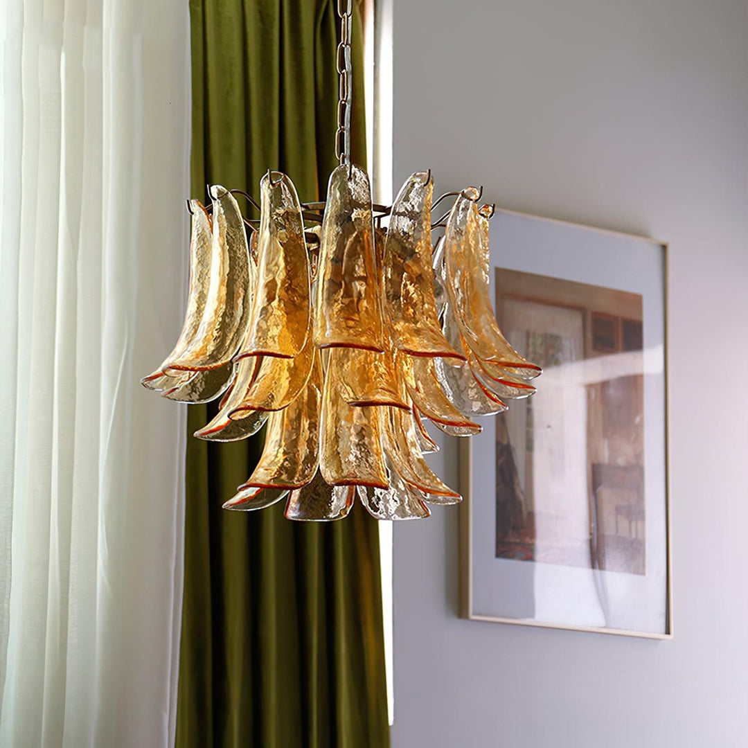 Aurora Lustre Murano Verre Feuille Doré - Neutralighting