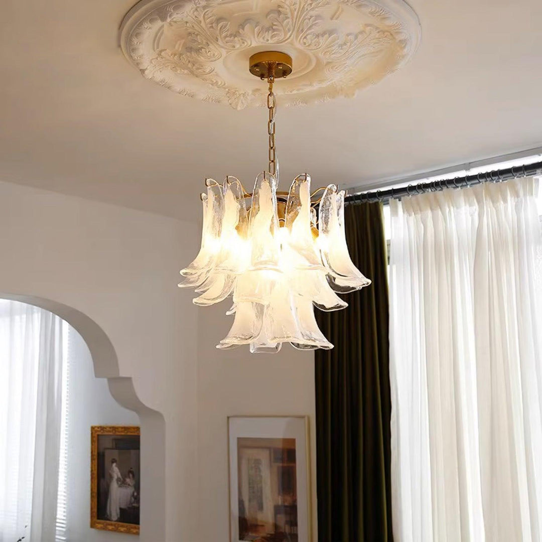 Aurora Lustre Murano Verre Feuille Doré - Neutralighting