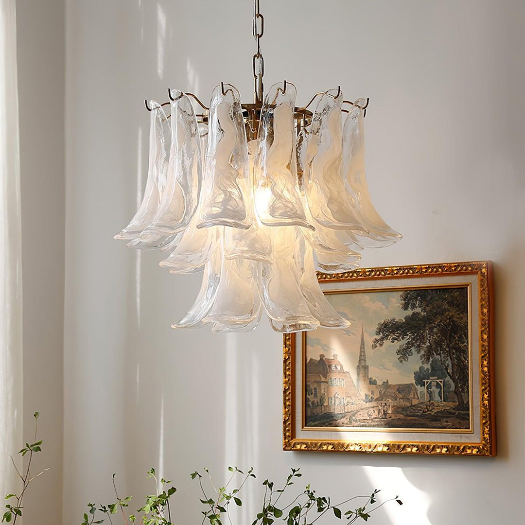 Aurora Lustre Murano Verre Feuille Doré - Neutralighting