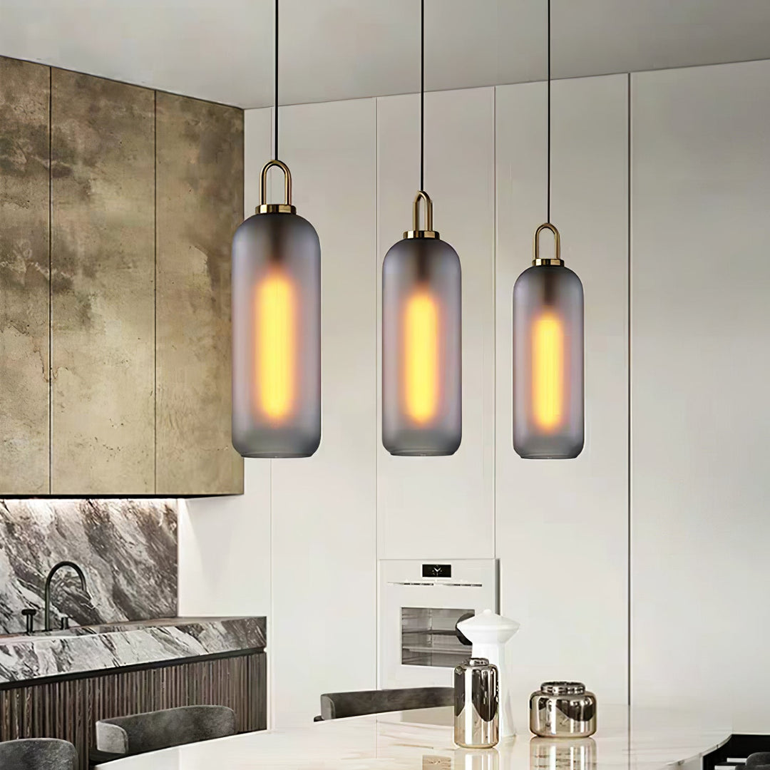 Solara Suspension en Verre Givré Swag Réglable - Neutralighting