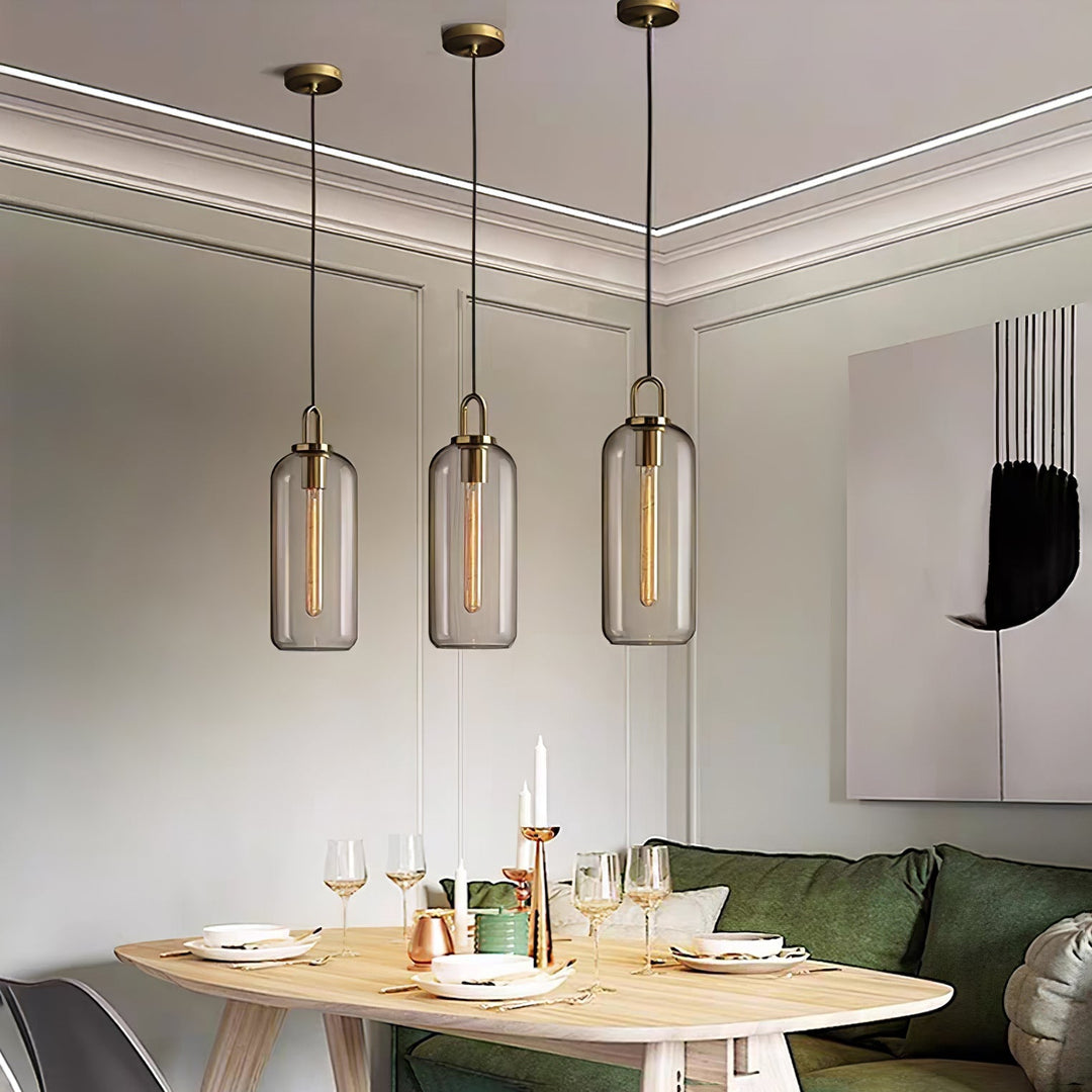 Solara Suspension en Verre Givré Swag Réglable - Neutralighting