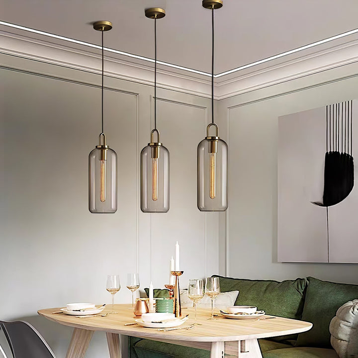 Solara Suspension en Verre Givré Swag Réglable - Neutralighting