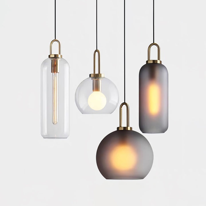 Solara Suspension en Verre Givré Swag Réglable - Neutralighting