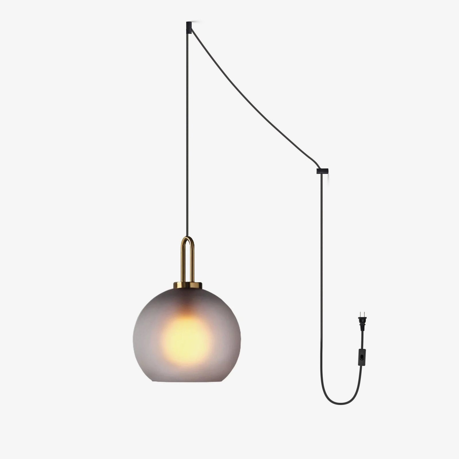 Solara Suspension en Verre Givré Swag Réglable - Neutralighting