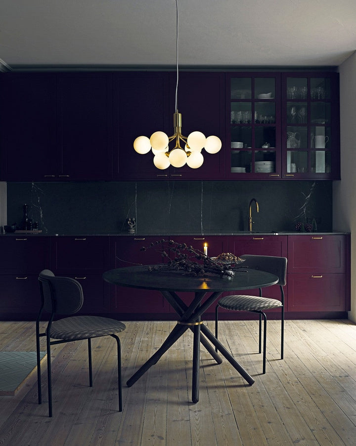 Lustra Suspension en Verre Globe Cluster Laiton - Neutralighting