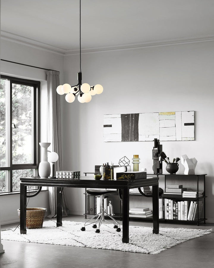 Lustra Suspension en Verre Globe Cluster Laiton - Neutralighting