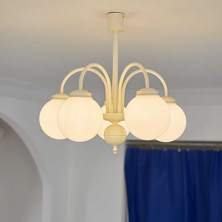 Lustra Chandelier Sphères en Verre Crème - Neutralighting
