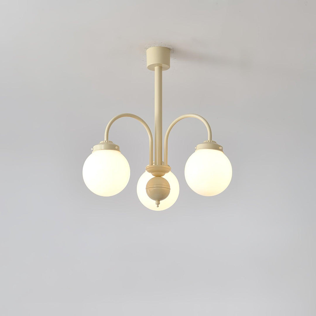 Lustra Chandelier Sphères en Verre Crème - Neutralighting