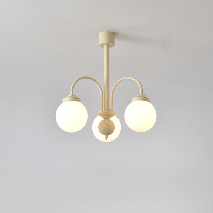 Lustra Chandelier Sphères en Verre Crème - Neutralighting