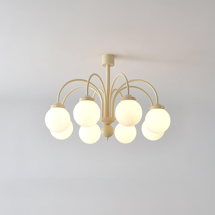 Lustra Chandelier Sphères en Verre Crème - Neutralighting