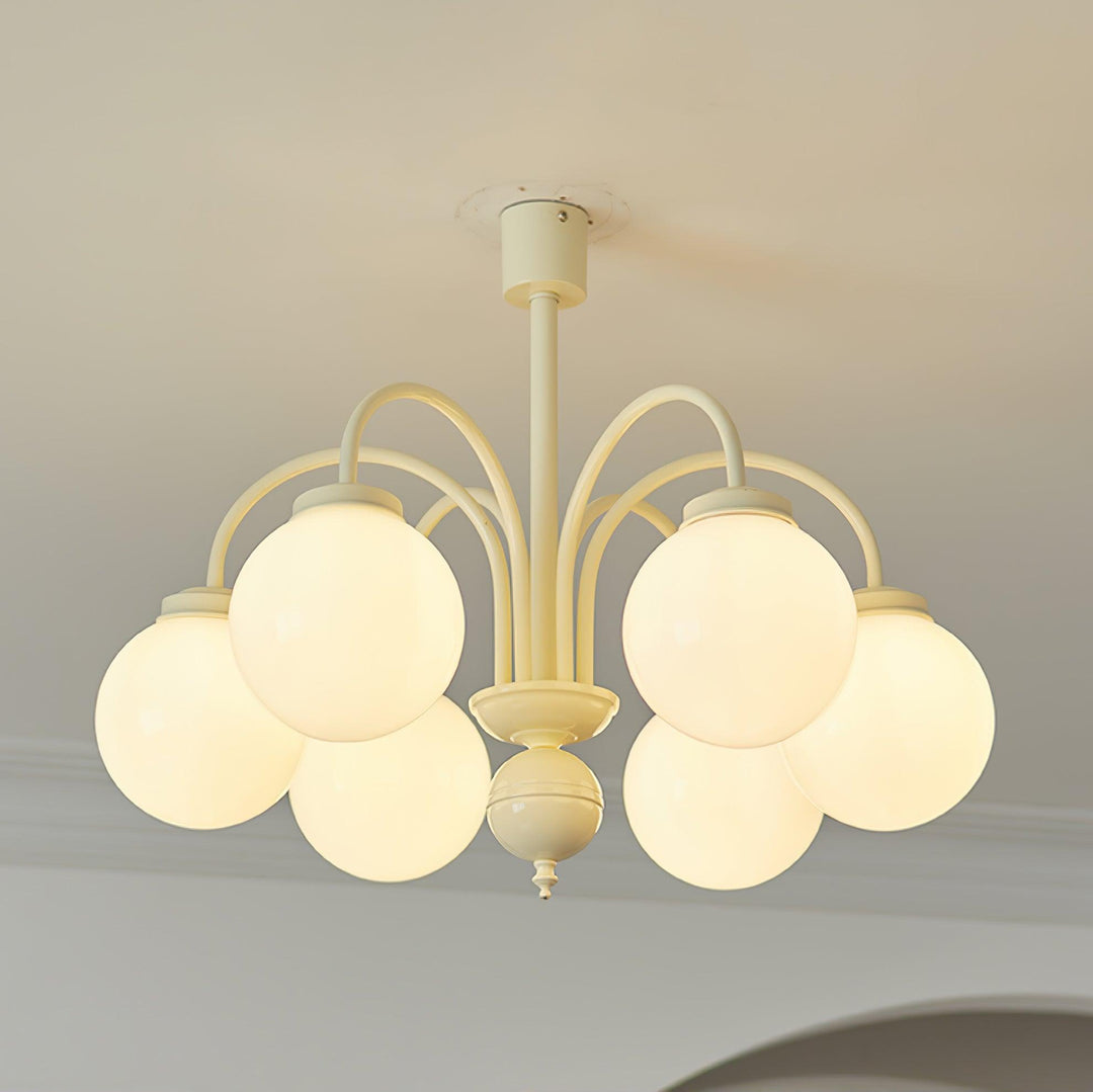 Lustra Chandelier Sphères en Verre Crème - Neutralighting