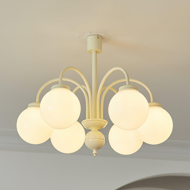 Lustra Chandelier Sphères en Verre Crème - Neutralighting
