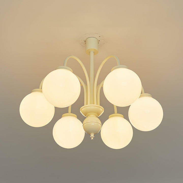 Lustra Chandelier Sphères en Verre Crème - Neutralighting