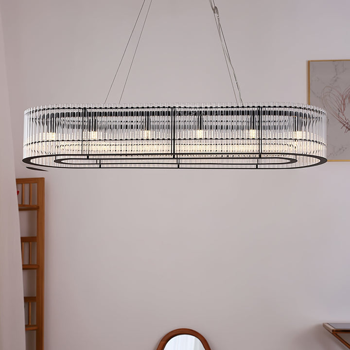 Lustra Suspension en Verre Tube Anneau Moderne Luxe - Neutralighting