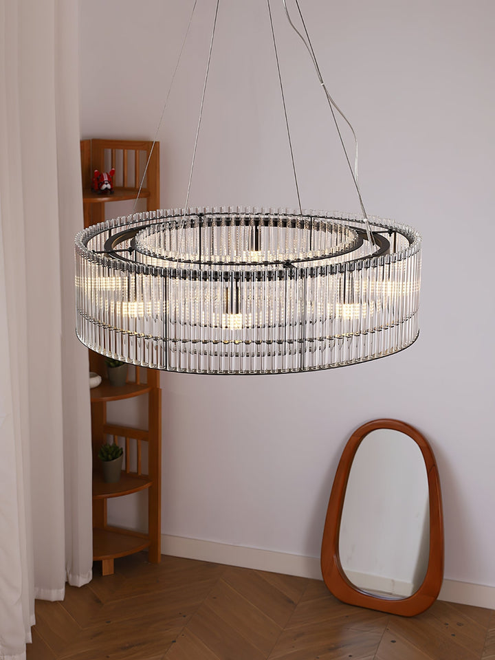 Lustra Suspension en Verre Tube Anneau Moderne Luxe - Neutralighting