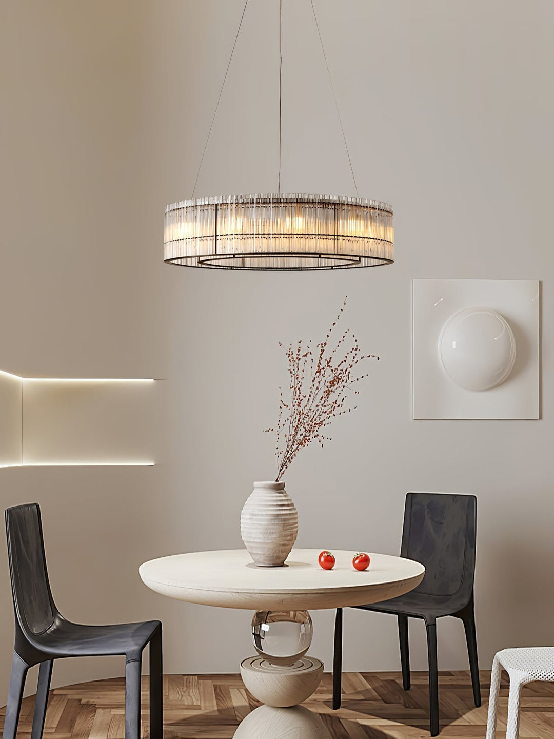 Lustra Suspension en Verre Tube Anneau Moderne Luxe - Neutralighting