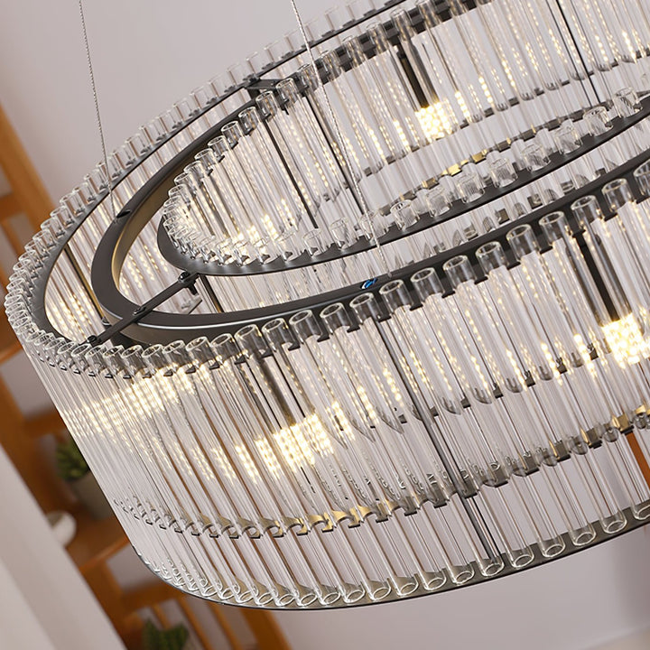 Lustra Suspension en Verre Tube Anneau Moderne Luxe - Neutralighting