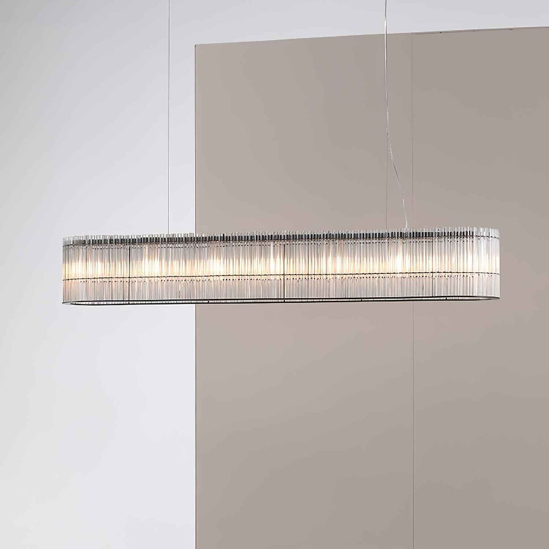 Lustra Suspension en Verre Tube Anneau Moderne Luxe - Neutralighting