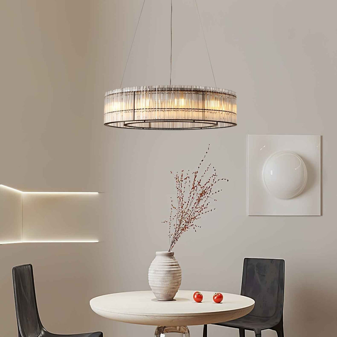 Lustra Suspension en Verre Tube Anneau Moderne Luxe - Neutralighting