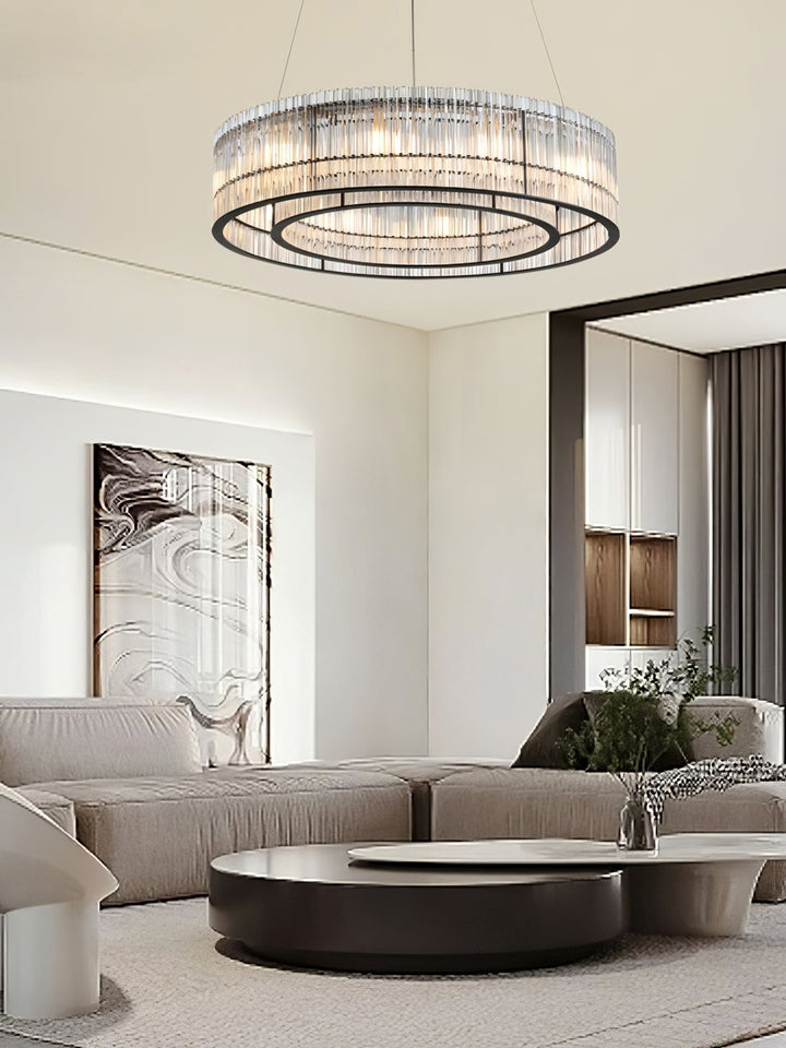 Lustra Suspension en Verre Tube Anneau Moderne Luxe - Neutralighting