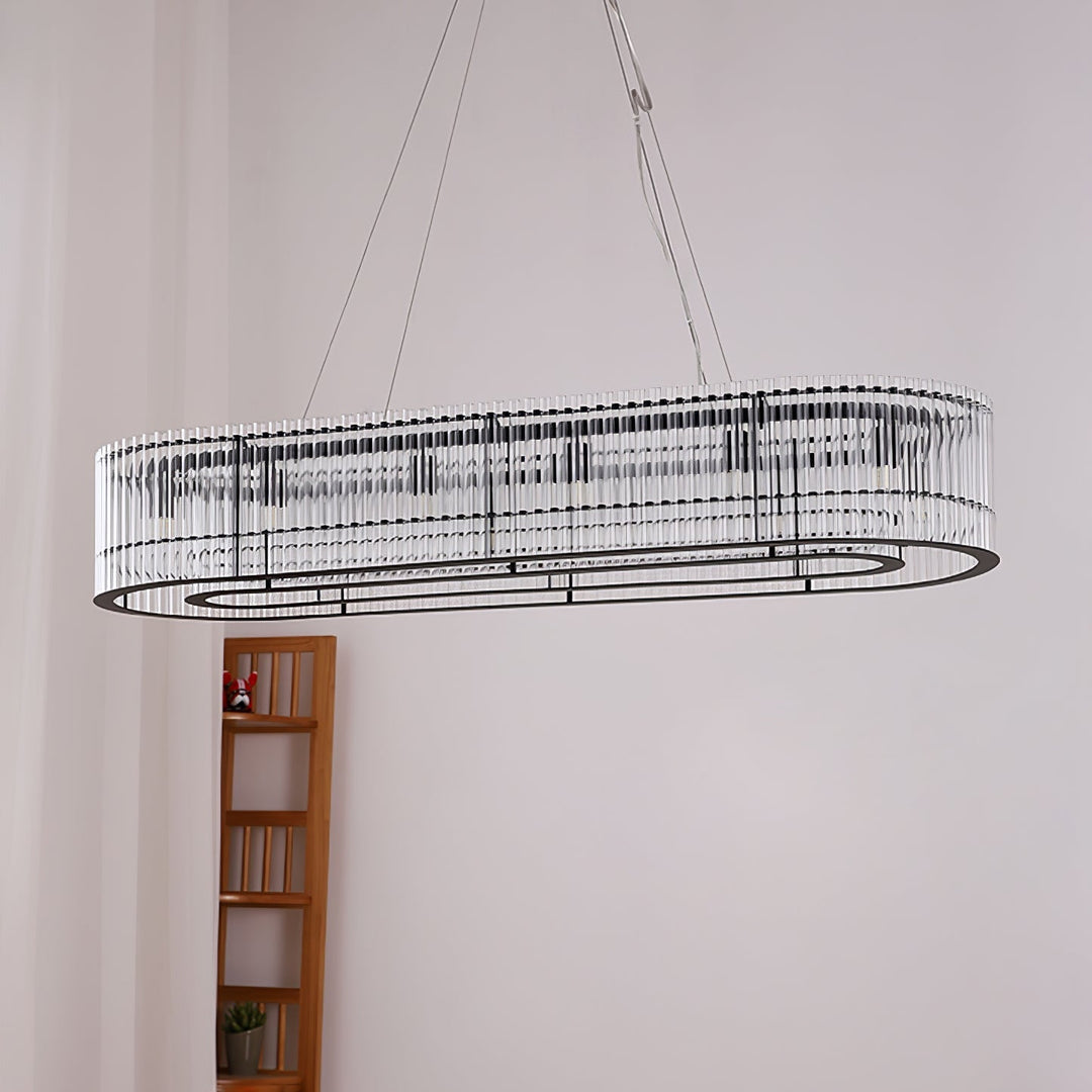 Lustra Suspension en Verre Tube Anneau Moderne Luxe - Neutralighting