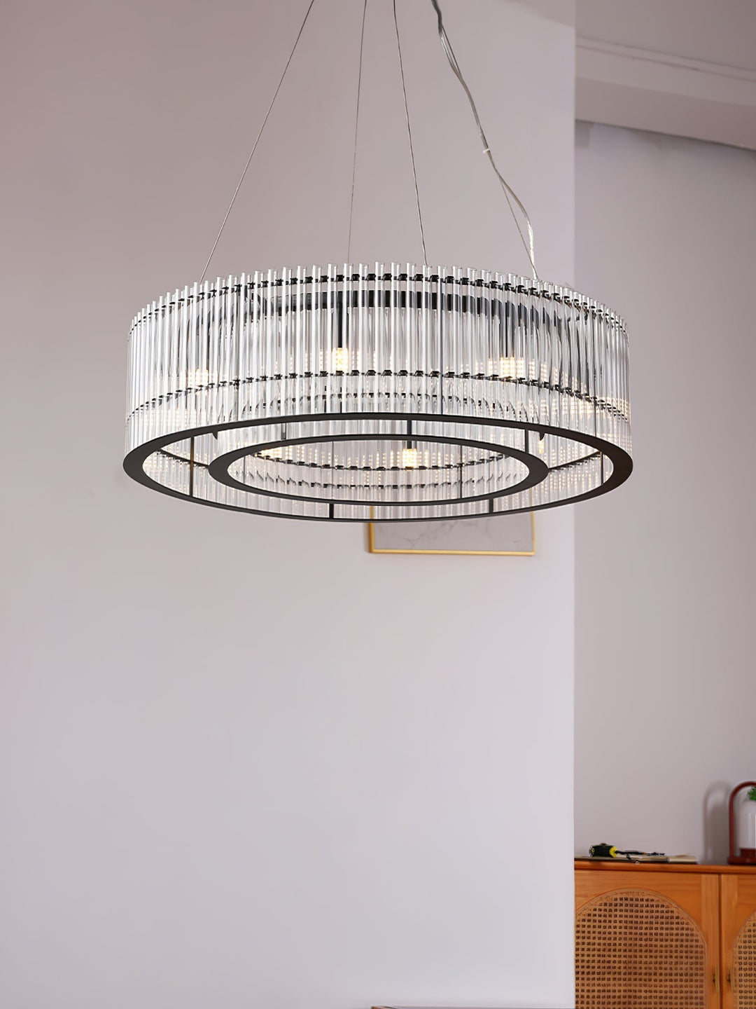 Lustra Suspension en Verre Tube Anneau Moderne Luxe - Neutralighting