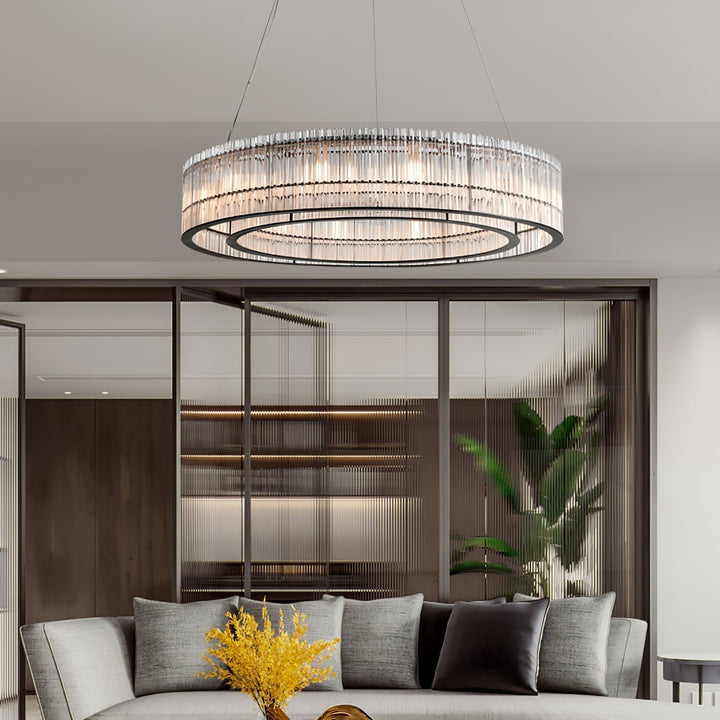 Lustra Suspension en Verre Tube Anneau Moderne Luxe - Neutralighting