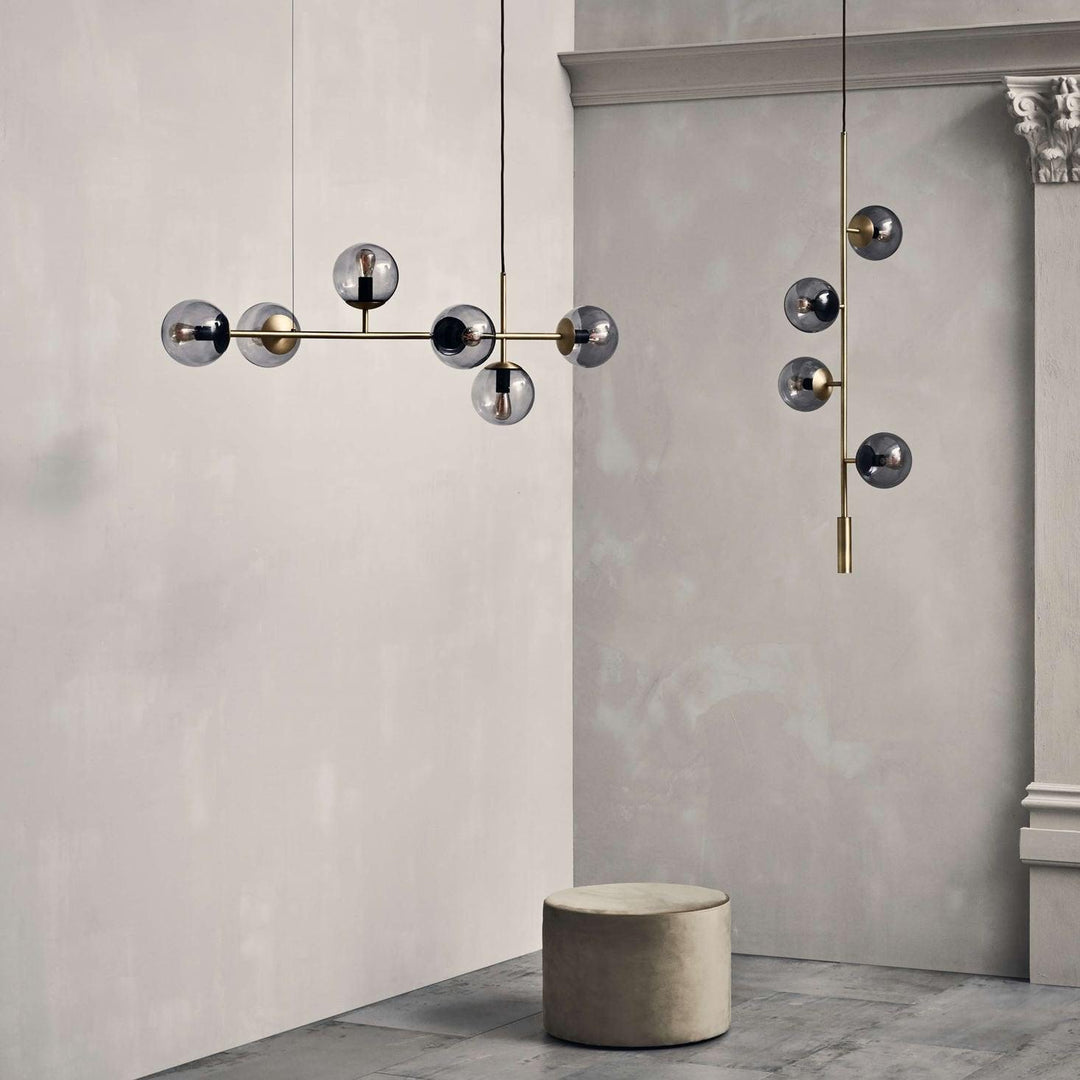 Lustra Suspension Orb Laiton Verre Pour Salon - Neutralighting