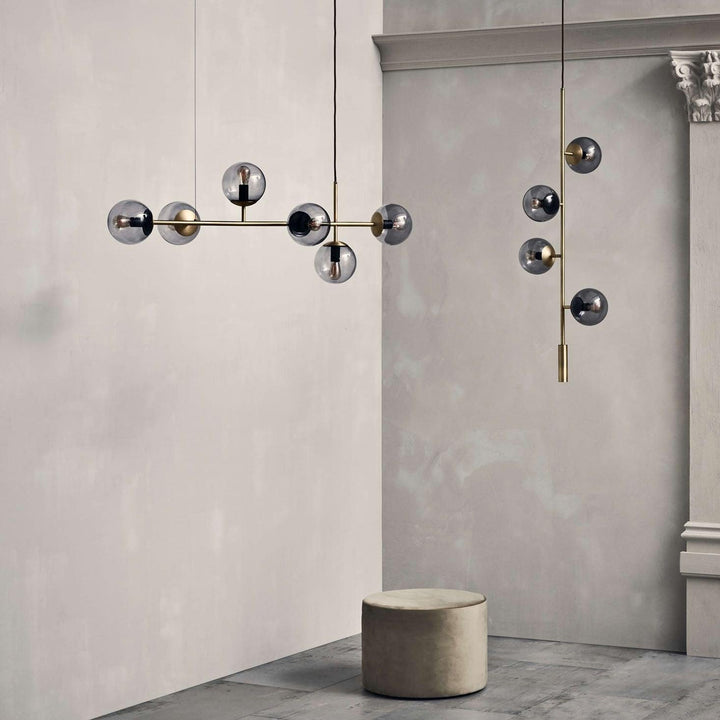 Lustra Suspension Orb Laiton Verre Pour Salon - Neutralighting