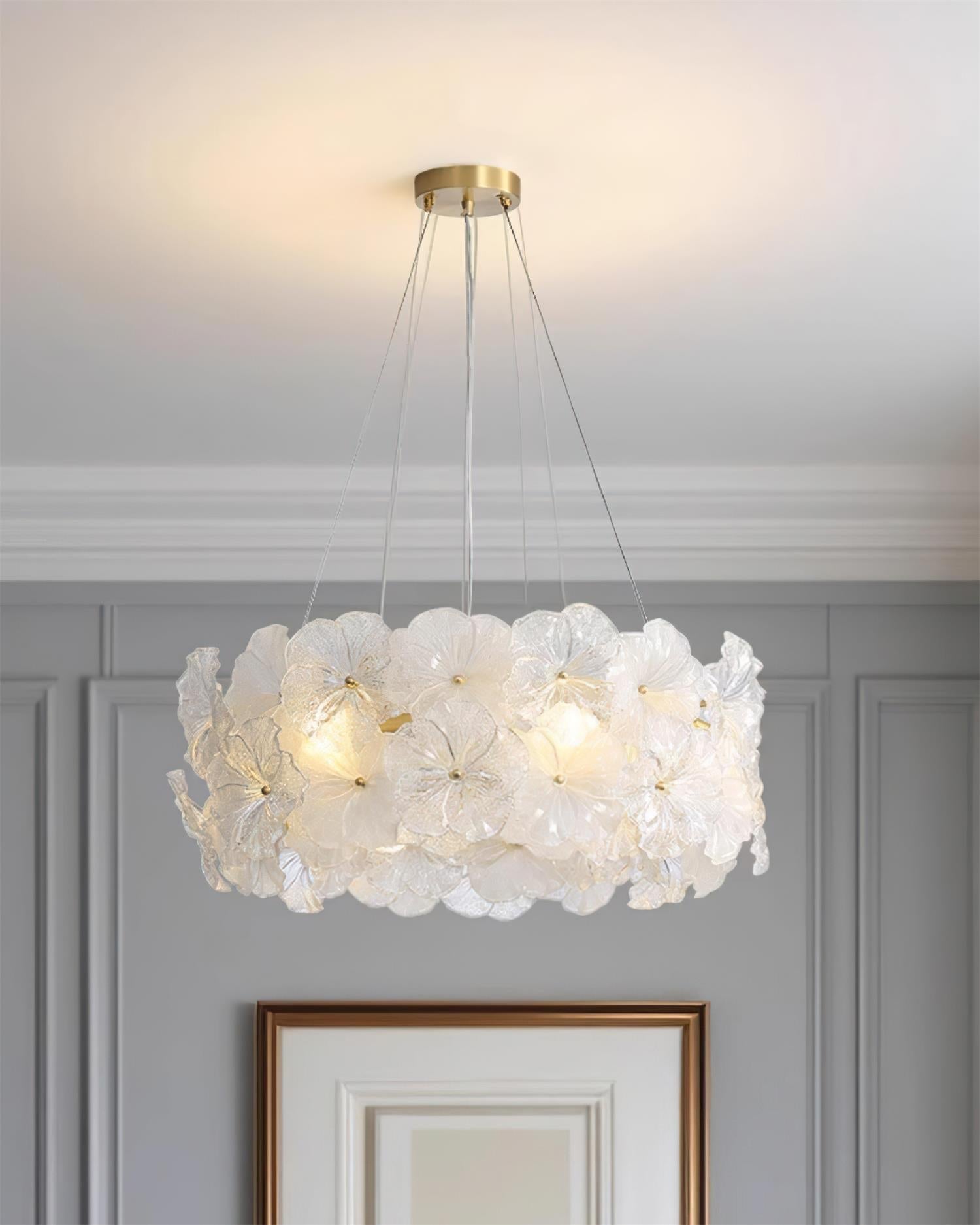 Glezen Lustre Verre Pétale Floral - Neutralighting