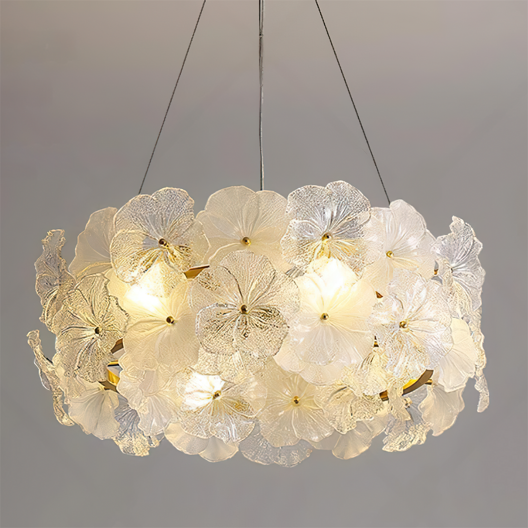 Glezen Lustre Verre Pétale Floral - Neutralighting