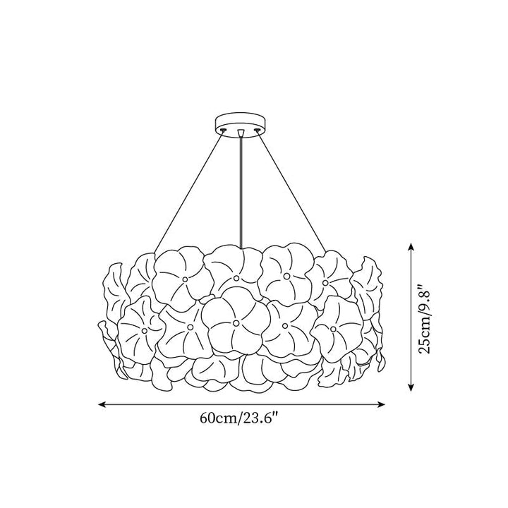 Glezen Lustre Verre Pétale Floral - Neutralighting