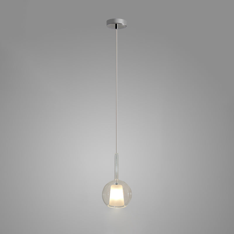 Lustra Suspension en Verre Fumé Rond - Neutralighting