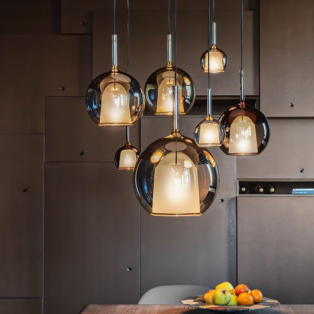 Lustra Suspension en Verre Fumé Rond - Neutralighting