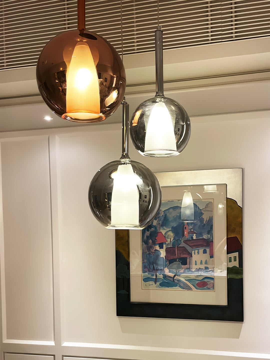 Lustra Suspension en Verre Fumé Rond - Neutralighting